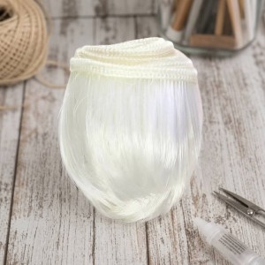 Cabelo curto para Bonecas 5cm - Branco
