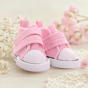 Sapato de Boneca Rosa Claro Ténis 5cm