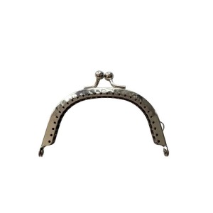 Fecho da Avó 9,5cm redondo-retangular Liso - Prata