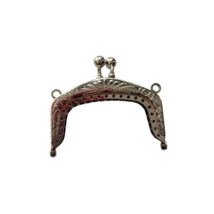 Fecho da avó 6cm quadrado trabalhado – prata