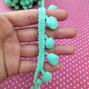 Fita Pompom 2cm - Verde Menta