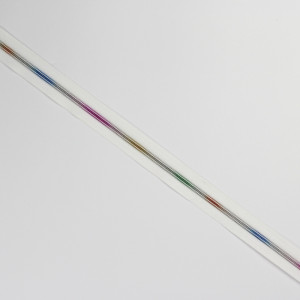 Fecho Zip Dentes Plástico 6 mm a metro Colorido e Branco