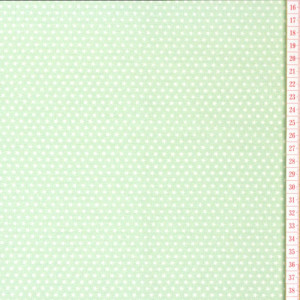 Tecido de Algodão Poppy com Estrelas em Branco com Fundo Verde Claro