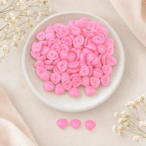 Nariz de bonecos rosa triângular para colar 11X14mm