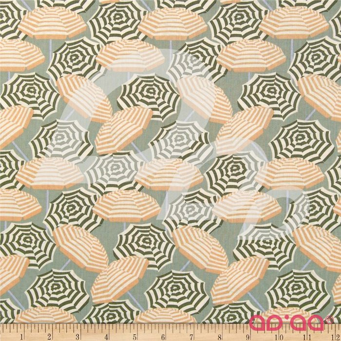 Cabana Umbrella Stripe Sage/Peach